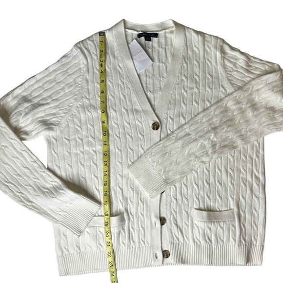 Lands’ End Women’s Cable Knit Cardigan Sweater. Size Large 14-16 - Picture 4 of 5